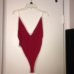 Red Onesie (not a swimsuit)